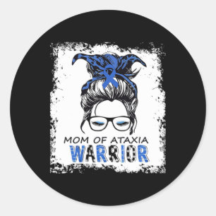 Sticker Rond Maman Fun de guerrier d'ataxie