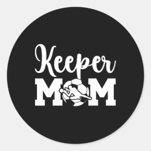 Sticker Rond Maman Gardien de Foot d'une Mère de Gardien de Foo