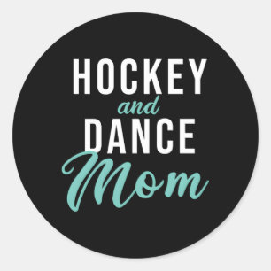 Sticker Rond Maman Hockey Et Danse