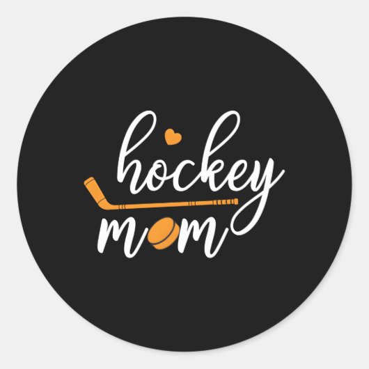 Sticker Rond Maman maman Hockey (Devant)
