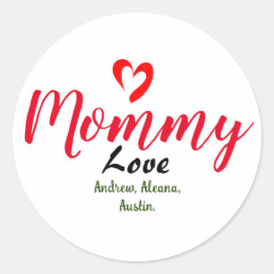 Sticker Rond maman maman maman maman nom enfant personnalisatio