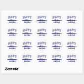 Sticker Rond Maman marine (Feuille)