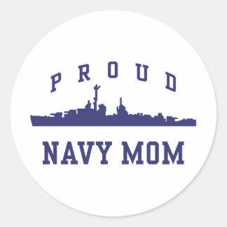 Sticker Rond Maman marine