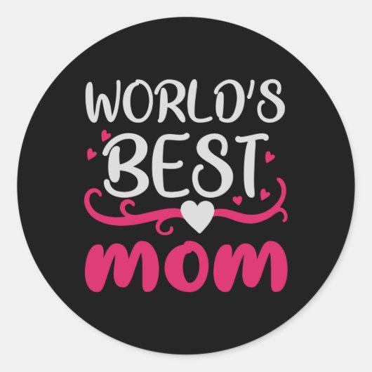 Sticker Rond Maman - Meilleure maman du monde (Devant)