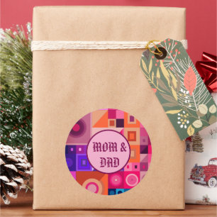 STICKER ROND MAMAN, MÈRE, FEMMES, ANNIVERSAIRE, CADEAU  ARGENT 