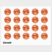 Sticker Rond Maman mignonne de baseball (Feuille)