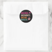 Sticker Rond Maman Noun Définition Funny Mama Fête des mères (Sac)