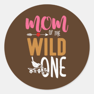 Sticker Rond Maman of the Wild One Mother's Day Momma