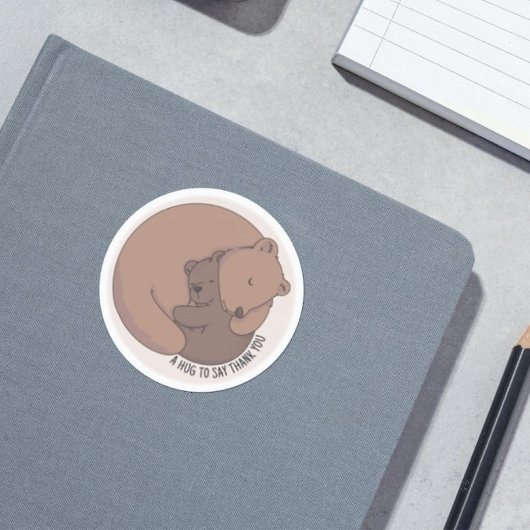 Sticker Rond Maman Ours Accrocher Bébé Ours Cub