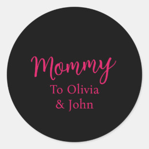 Sticker Rond Maman personnalisée