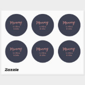 Sticker Rond Maman personnalisée (Feuille)