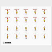 Sticker Rond Maman pompier (Feuille)