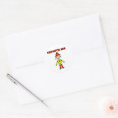 Sticker Rond Maman pompier (Enveloppe)
