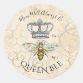 Sticker Rond Maman Queen Bee (Devant)