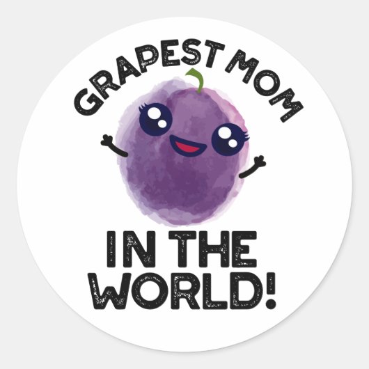 Sticker Rond Maman Raisonneuse Dans Le Monde Drôle Fruit Pun (Devant)