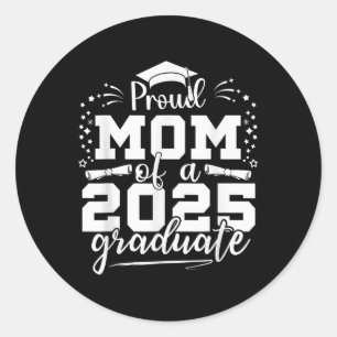 Sticker Rond Maman Senior 2025 Fier Maman D'Une Classe De 2025