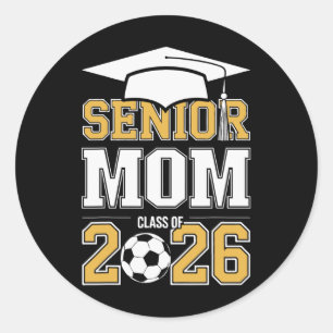 Sticker Rond Maman senior Cl de 2026 Diplômée Football 2026 Dip