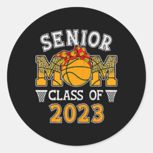Sticker Rond Maman Senior Cl Of Basketball Graduation Maman 1