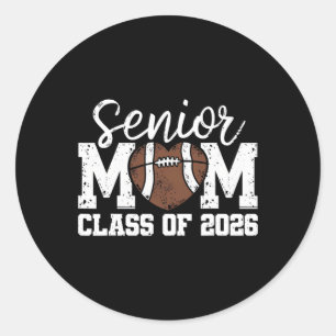 Sticker Rond Maman senior de football Cl de 2026 Diplômée Maman