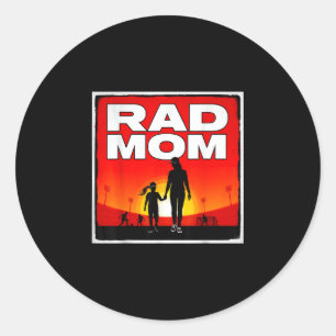 Sticker Rond Maman super maman et fille maman de footballeuse f