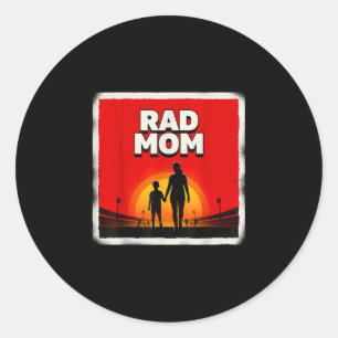 Sticker Rond Maman super maman et fils maman de footballeur cou