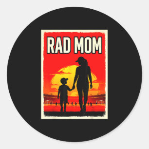 Sticker Rond Maman super maman et fils maman de footballeur cou