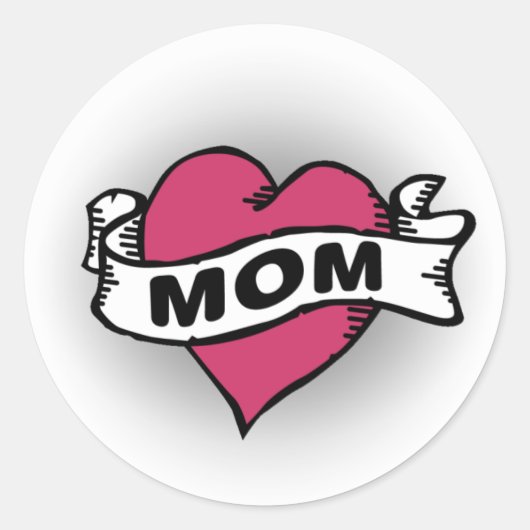 Sticker Rond Maman Tattoo (Devant)