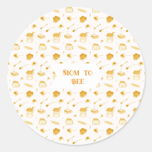 Sticker Rond Maman to Bee Honey Theme (Devant)