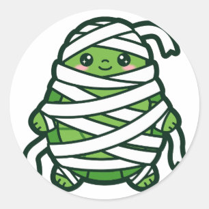 Sticker Rond Maman Tortue Mignonne Halloween