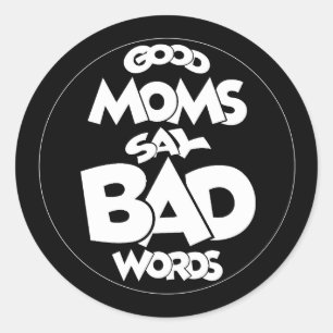 Sticker Rond "Maman vie, Best Life" T-shirt design