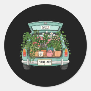 Sticker Rond Mamans jardinières drôles Laissées sans surveillan