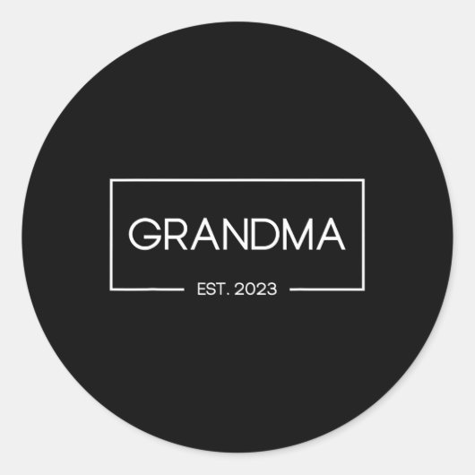 Sticker Rond Mamie Est 2023 Nouvelle Grand-mère Pour la Premièr (Devant)