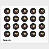 Sticker Rond Mamie Ll drôle vend Softll (Feuille)