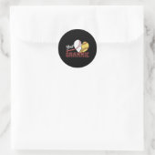 Sticker Rond Mamie Ll drôle vend Softll (Sac)