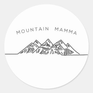 Sticker Rond Mamma de montagne