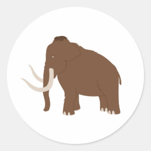 Sticker Rond Mammoth de Wooly