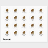 Sticker Rond Mammoth laineux (Feuille)