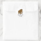 Sticker Rond Mammoth laineux (Sac)