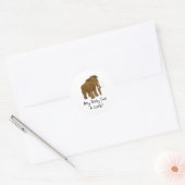 Sticker Rond Mammoth laineux (Enveloppe)