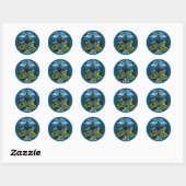 Sticker Rond Man Randonnée a Trail comme l'A.T. (Feuille)