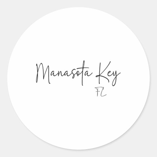 Sticker Rond Manasota Key Floride Ca Rétro (Devant)