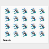 Sticker Rond Manatee (Feuille)