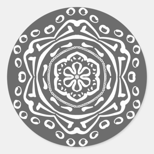 Sticker Rond Manatee Mandala (Devant)