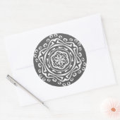 Sticker Rond Manatee Mandala (Enveloppe)