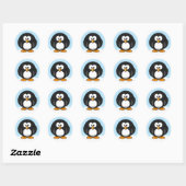 Sticker Rond Manchot (Feuille)