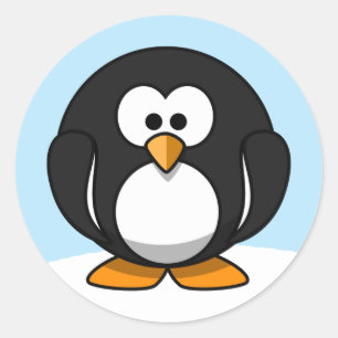 Sticker Rond Manchot