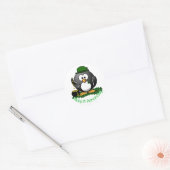 Sticker Rond Manchot chanceux de la Saint-Patrick  (Enveloppe)