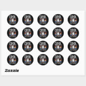 Sticker Rond Manchot de résistance cool subtile tarifs protesta (Feuille)