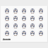 Sticker Rond manchot grincheux (Feuille)