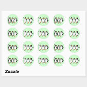 Sticker Rond Manchots Danseurs (Feuille)